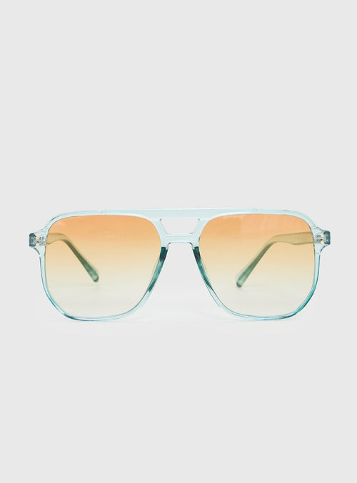 Ceranova Aviator Sunglasses Clear / Orange